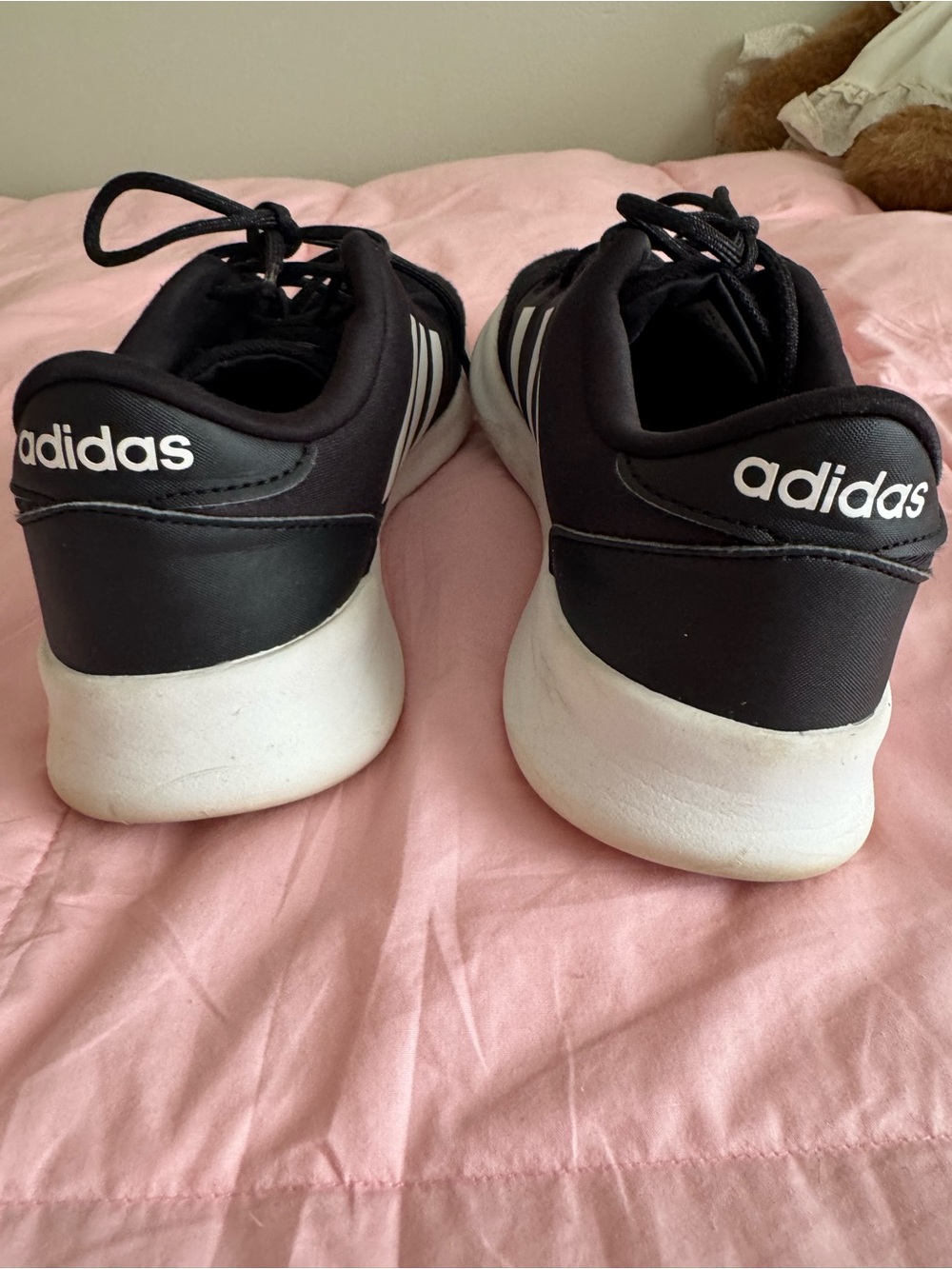 adidas Black Athletic Sneakers with White Stripes - Picture 3 of 7